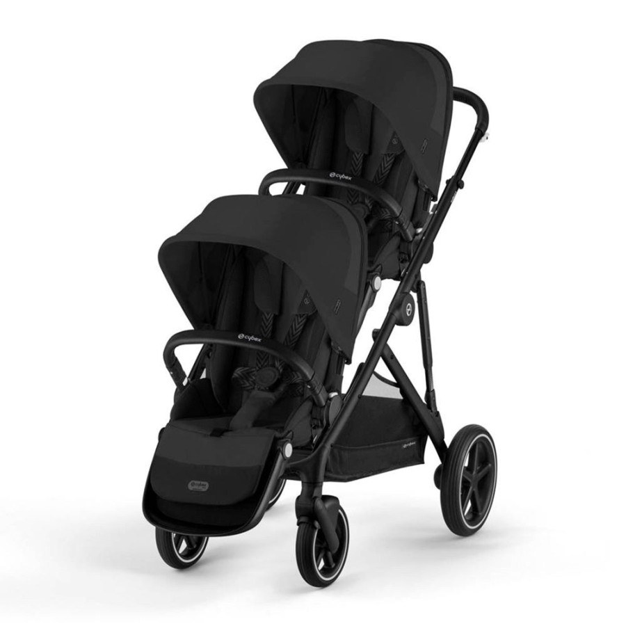 Prams & Pushchairs Cybex | Cybex Gazelle S Black Double - Moon Black