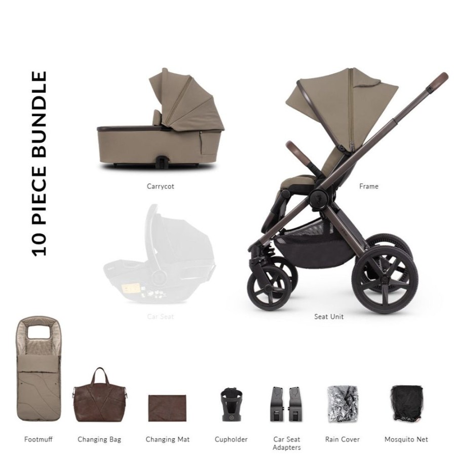 Prams & Pushchairs Venicci | Venicci Upline Se 2-In-1 Pram Package - Powder