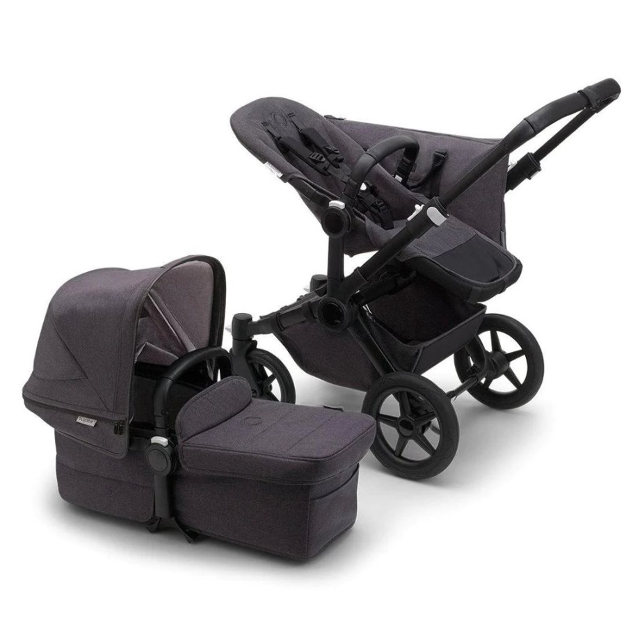 Prams & Pushchairs Bugaboo | Bugaboo Donkey 5 Mono Mineral Complete Pushchair - Black/Washed Black