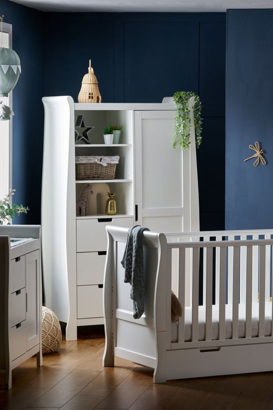 Nursery & Home Obaby 3 Piece Sets | Obaby Stamford Classic Sleigh 3Pc Nursery Furniture - White