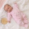 Clothing Dandelion Premature | Pink 'Hanging Bear' Star Print Sleepsuit | Millie & Ralph