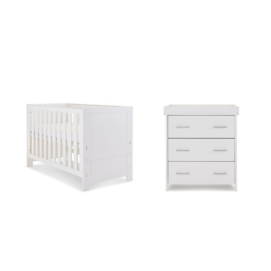 Nursery & Home Obaby 2 Piece Sets | Obaby Nika 2Pc Nursery Furniture - White Wash