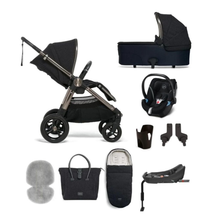 Prams & Pushchairs Millie & Ralph | Mamas & Papas Ocarro 9 Pc Complete Travel Bundle With Aton B2 - Navy C