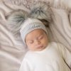 Clothing Millie & Ralph Hats | Fur Pom Hat | Personalise With Initials | Millie & Ralph