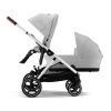 Prams & Pushchairs Cybex | Cybex Gazelle S Silver Double - Lava Grey