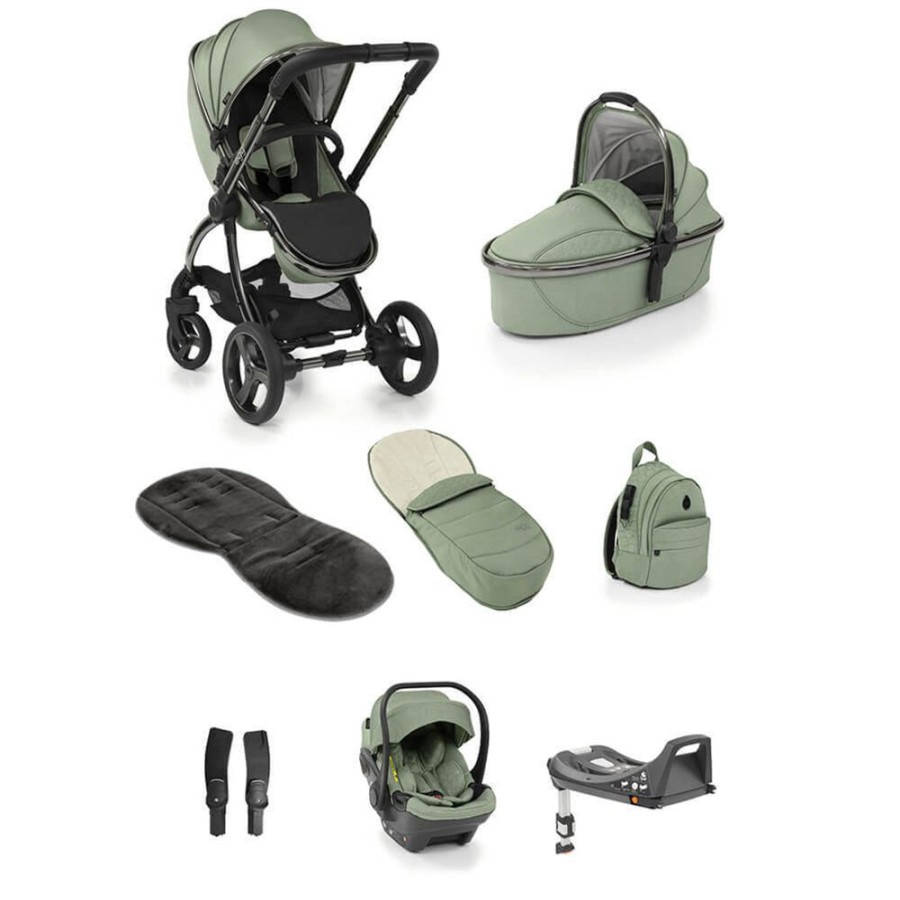 Prams & Pushchairs Egg2 | Egg 2 Luxury Travel Bundle With Shell I-Size Car Seat - Seagrass