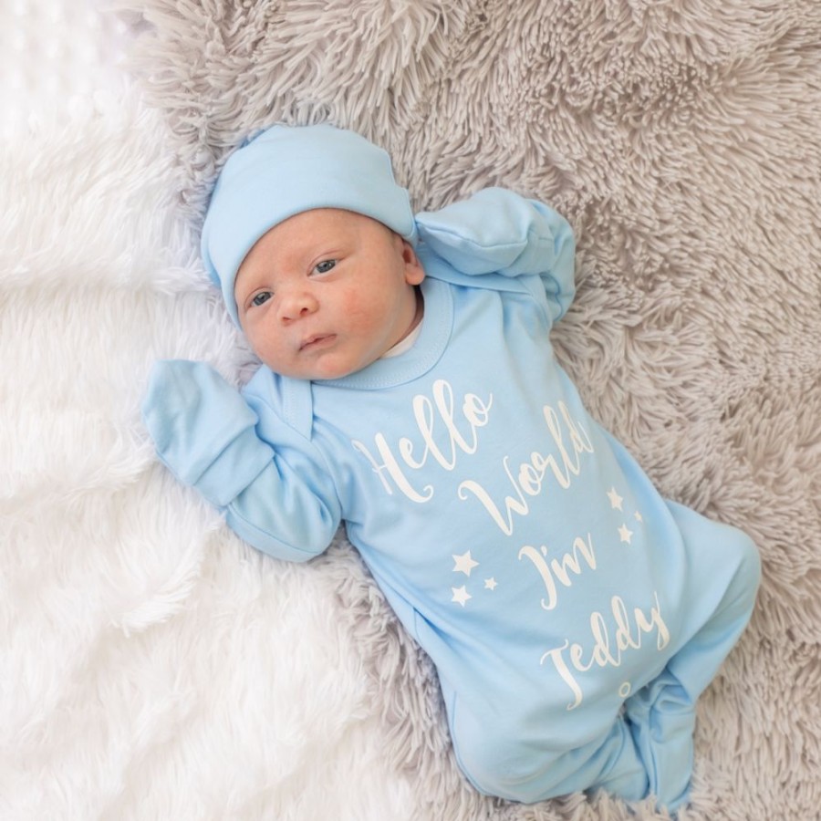 Personalised Millie & Ralph | Sleepsuit Set | Personalised Hello World | Millie & Ralph