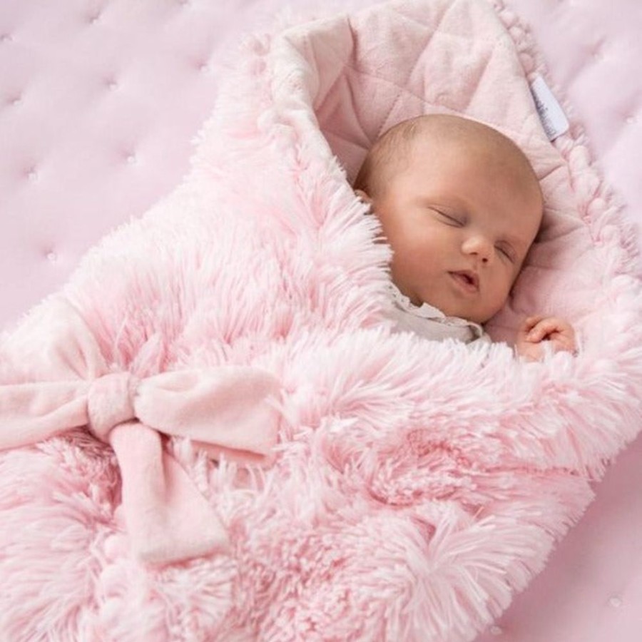 Nursery & Home Bizzi Growin Blankets | Luxuriously Soft Koochiwrap Blanket - Blush Pink | Millie & Ralph