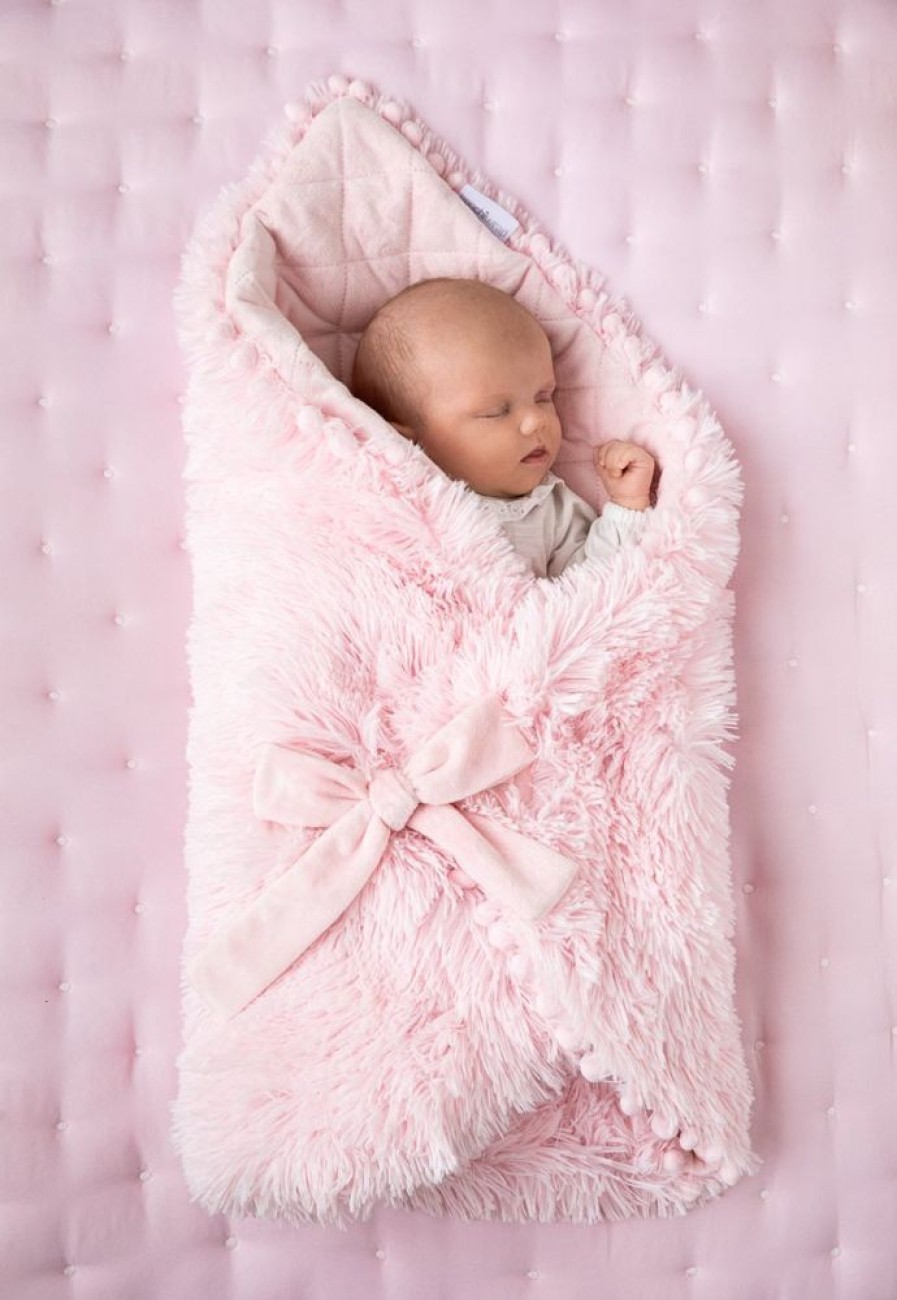 Nursery & Home Bizzi Growin Blankets | Luxuriously Soft Koochiwrap Blanket - Blush Pink | Millie & Ralph