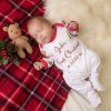 Personalised Millie & Ralph | Personalised Red Gingerbread Man 'First Christmas' Sleepsuit