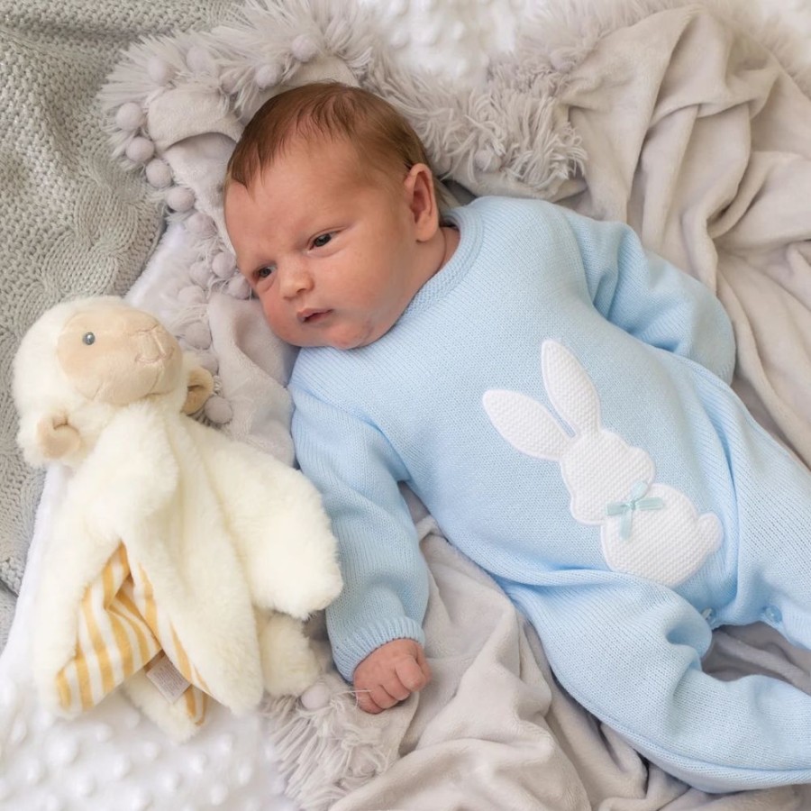 Clothing Dandelion Knitwear | Blue Bunny Knitted Onesie