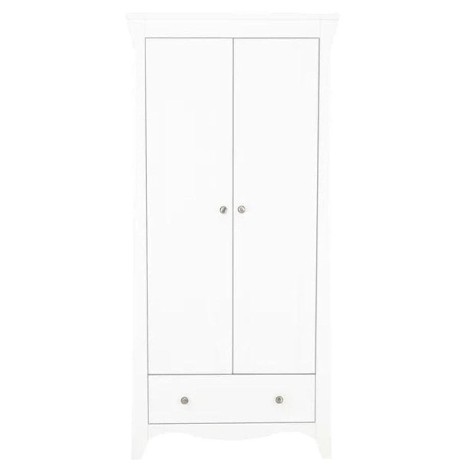 Nursery & Home CuddleCo Wardrobes | Cuddleco Clara 2 Door Double Wardrobe - White