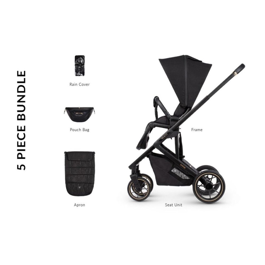 Prams & Pushchairs Venicci | Venicci Empire Pushchair With Accessory Pack - Ultra Black