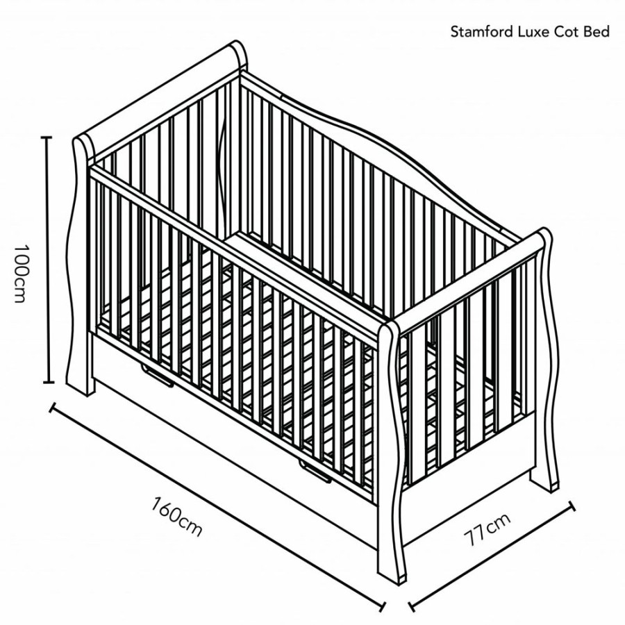 Nursery & Home Obaby Cots & Cotbeds | Classic Cot Bed | Obaby Stamford Cot Bed | Millie & Ralph