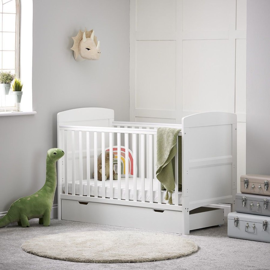 Nursery & Home Obaby Cots & Cotbeds | Obaby Grace Cot Bed - White | Obaby Grace | Millie & Ralph