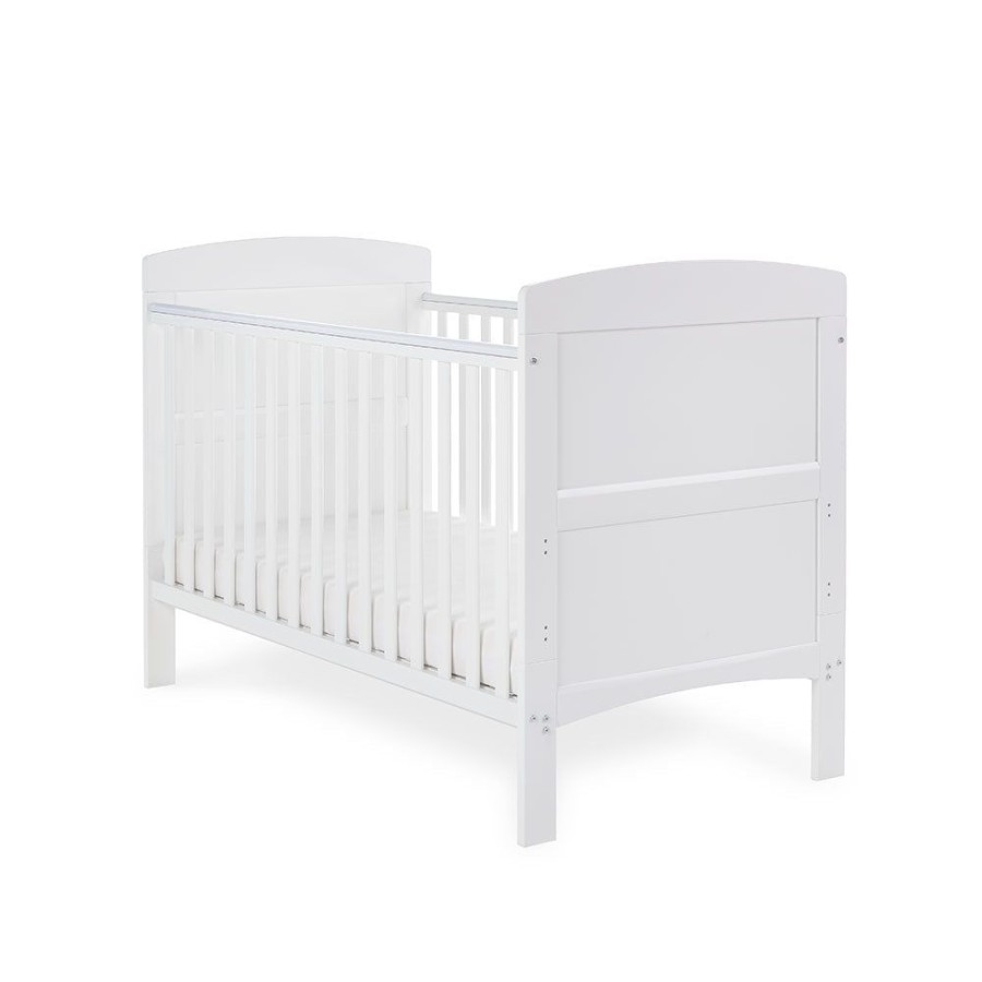 Nursery & Home Obaby Cots & Cotbeds | Obaby Grace Cot Bed - White | Obaby Grace | Millie & Ralph