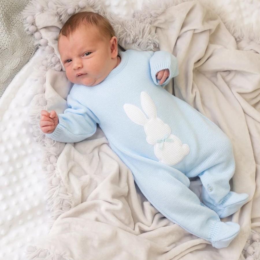 Clothing Dandelion Outfits | Blue Bunny Knitted Onesie