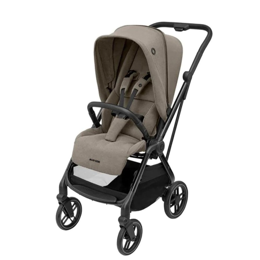 Prams & Pushchairs Maxi-Cosi | Maxi-Cosi Leona Luxe Stroller + Carrycot Bundle - Twillic Truffle