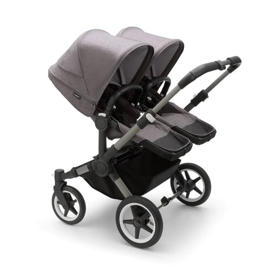 Prams & Pushchairs Bugaboo | Bugaboo Donkey 5 Twin Pushchair - Graphite/Grey Melange