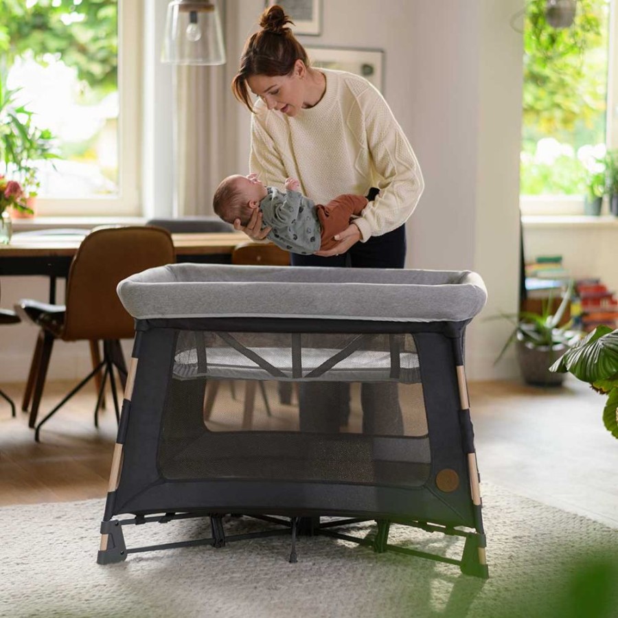 Prams & Pushchairs Millie & Ralph | Maxi-Cosi Swift Flash-Fold Travel Cot - Beyond Graphite