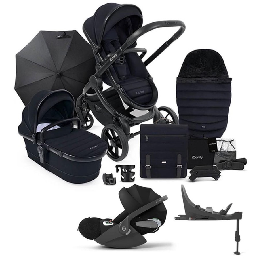 Prams & Pushchairs iCandy | Icandy Peach 7 Travel Bundle With Cloud T & Base - Black Edition