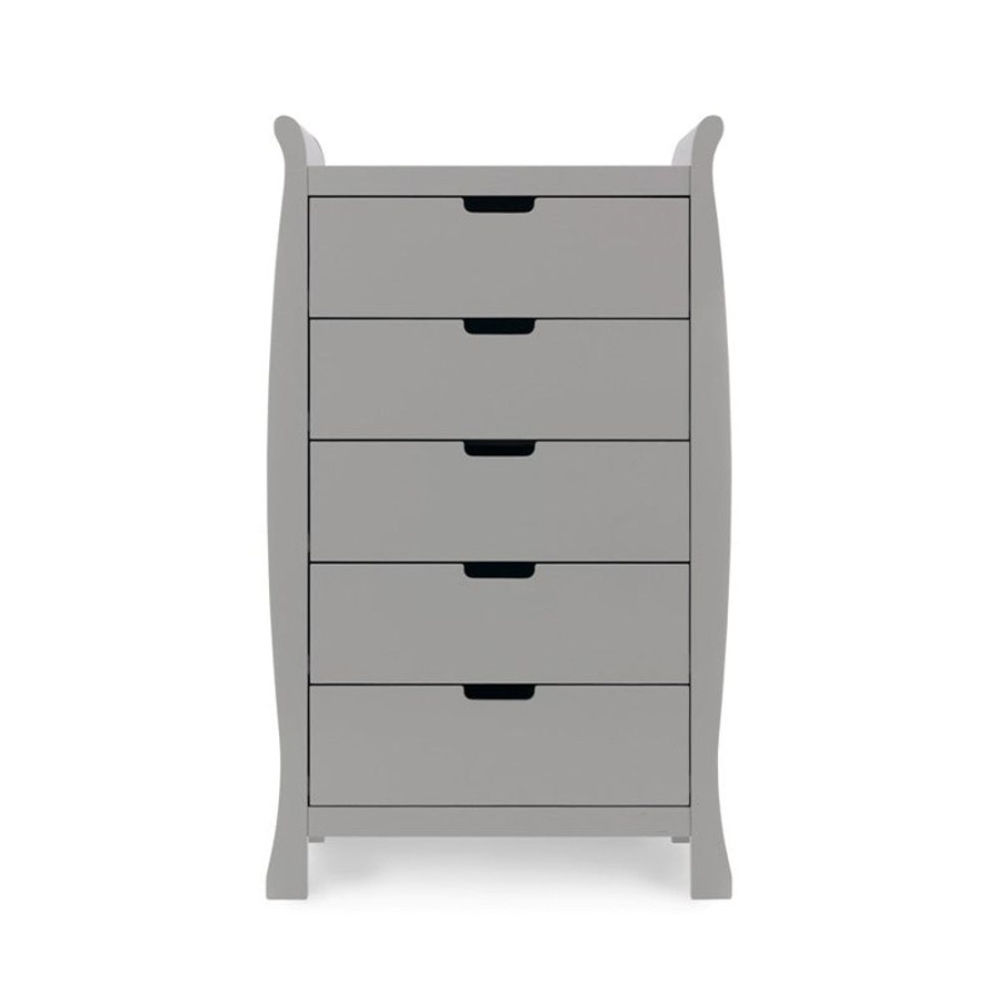 Nursery & Home Obaby Dressers | Obaby Stamford Sleigh Tall Chest Of Drawers - Warm Grey