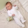 Clothing Dandelion Sleepsuits | Rock -A-Bye Baby' White Velour Baby Sleepsuit | Millie & Ralph