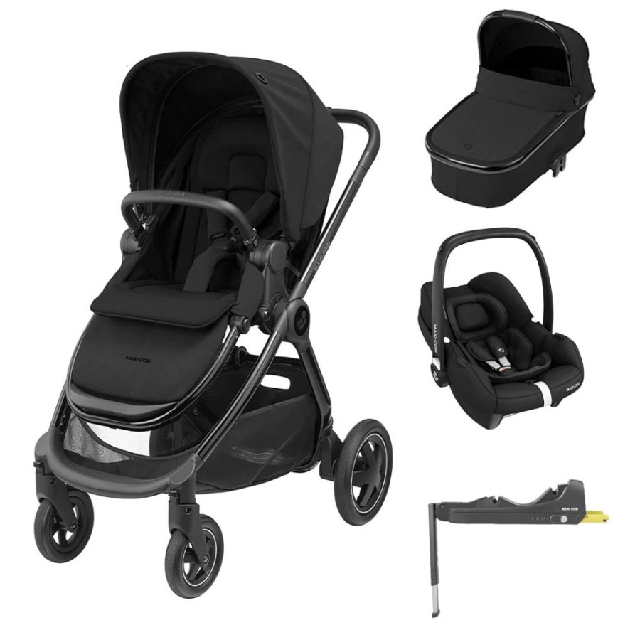 Prams & Pushchairs Maxi-Cosi | Maxi-Cosi Adorra Luxe + Cabriofix I-Size Travel System - Twillic Black