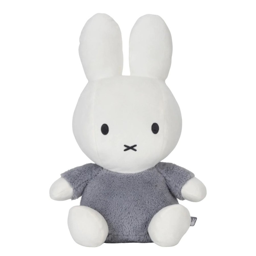 Nursery & Home Little Dutch Gifts | Little Dutch X Miffy Cuddle 35Cm Fluffy Blue