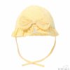 Clothing Millie & Ralph Hats | Lemon Dobby Bow Summer Hat