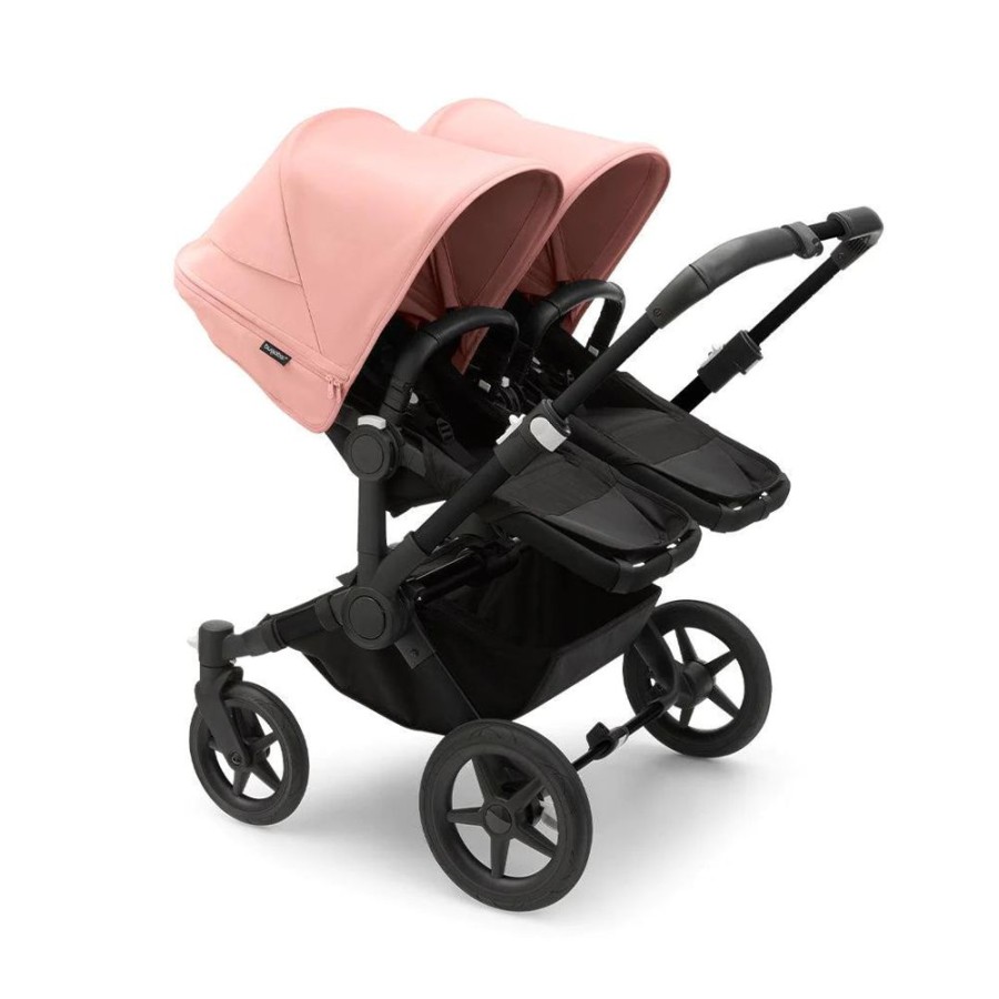 Prams & Pushchairs Bugaboo | Bugaboo Donkey 5 Twin Pushchair - Black/Morning Pink