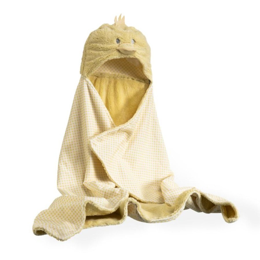 Nursery & Home Clair De Lune Blankets | Dual Layer Little Duck Hooded Baby Blanket | Millie & Ralph