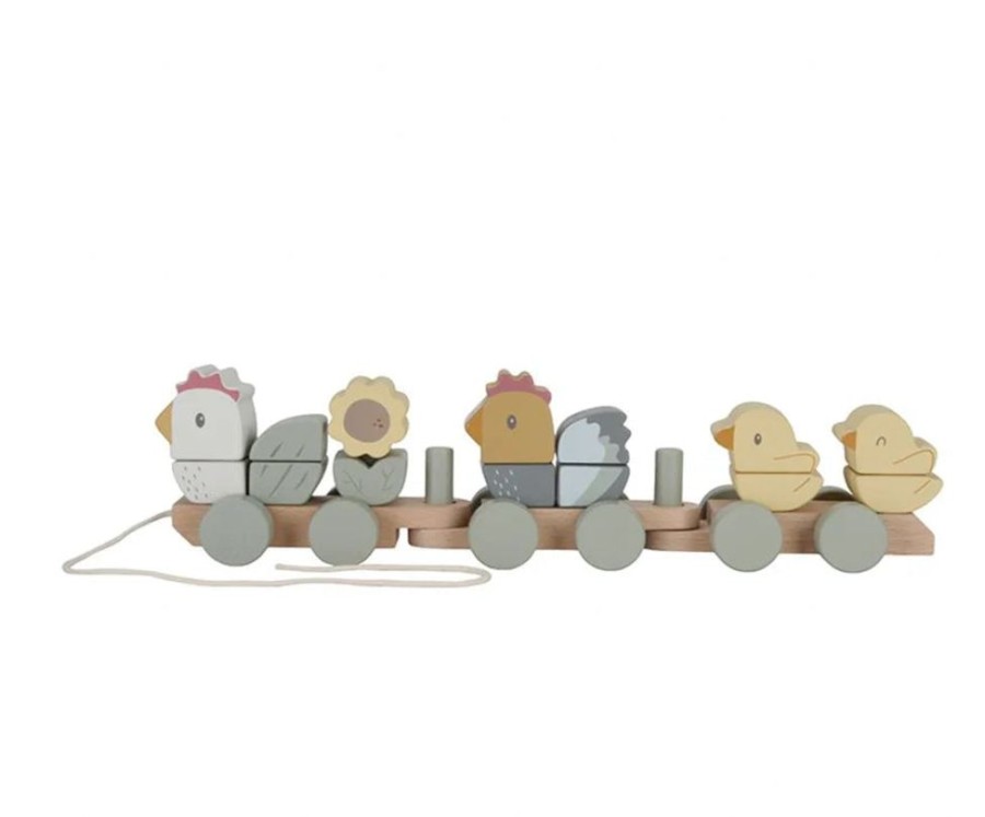 Nursery & Home Little Dutch Gifts | Little Dutch Stacking Train - Chicken Little Farm