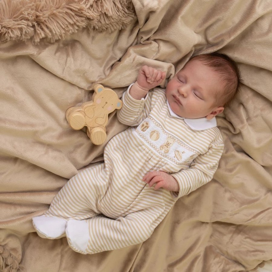 Clothing Dandelion Sleepsuits | Taupe Bear & Toys Sleepsuit