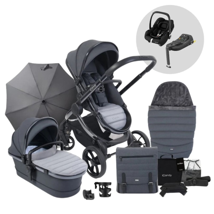 Prams & Pushchairs iCandy | Icandy Peach 7 Travel Bundle With Maxi-Cosi Cabriofix Isize - Phantom/