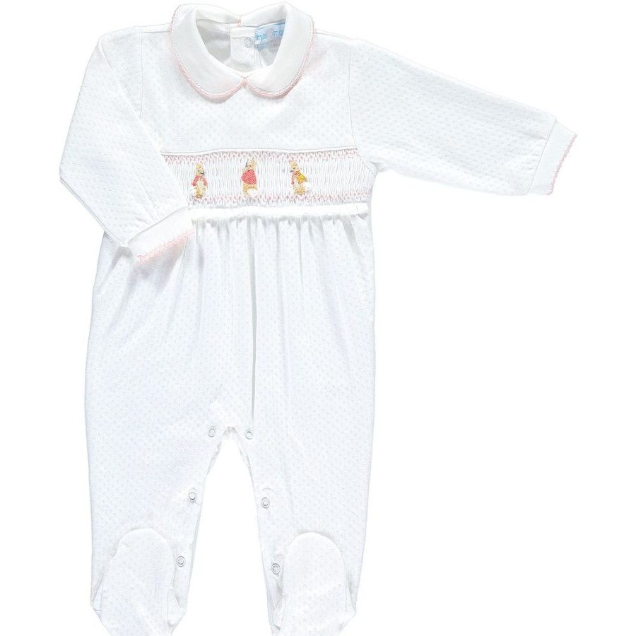 Clothing Mini La Mode Sleepsuits | Girls Flopsy Smocked All In One