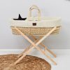 Nursery & Home Little Green Sheep Moses Baskets & Bedside Cribs | Little Green Sheep Natural Knitted Moses Basket, Mattress & Stand - Li