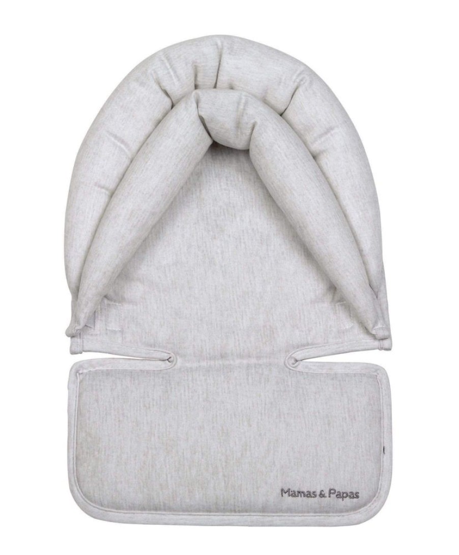 Prams & Pushchairs Mamas & Papas | Mamas & Papas Adjustable Head Hugger Travel Accessory - Grey Marl Pebb