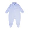 Clothing Blues Baby Sleepsuits | Blue Cable Jacquard Sleepsuit