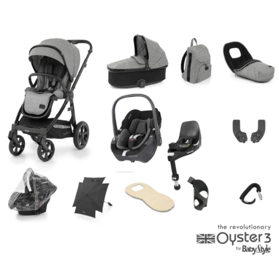 Prams & Pushchairs BabyStyle | Oyster 3 Ultimate 12 Pc Travel System Bundle With Maxi-Cosi Pebble 360