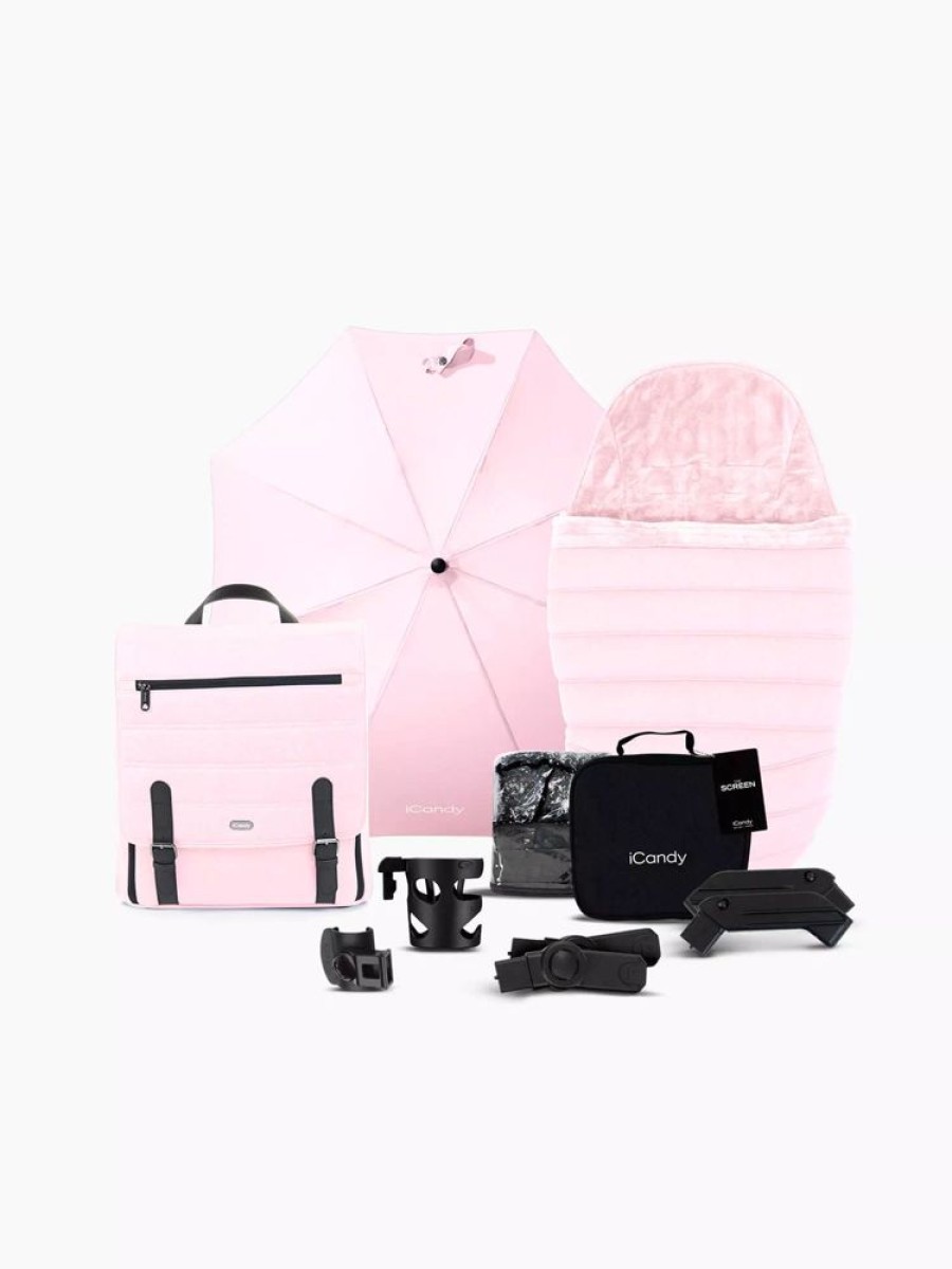 Prams & Pushchairs iCandy | Icandy Peach 7 Travel Bundle With Cloud T & Base - Phantom/Blush Pink