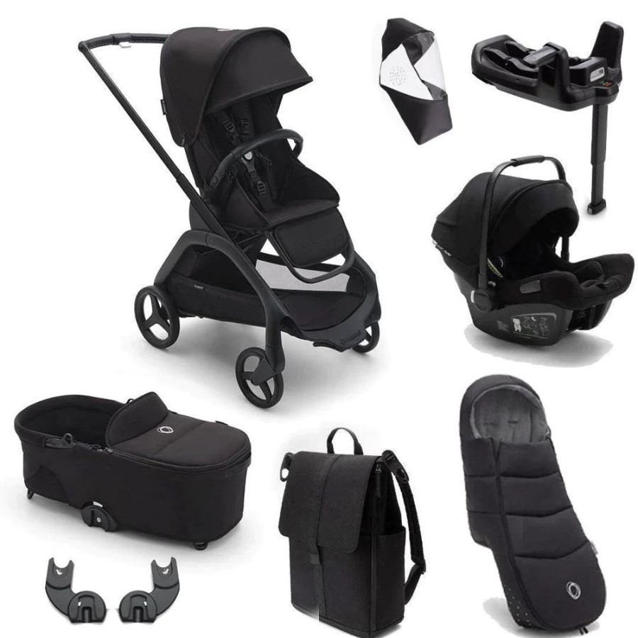 Prams & Pushchairs Bugaboo | Bugaboo Dragonfly Ultimate Travel System Bundle With Turtle Air - Midn