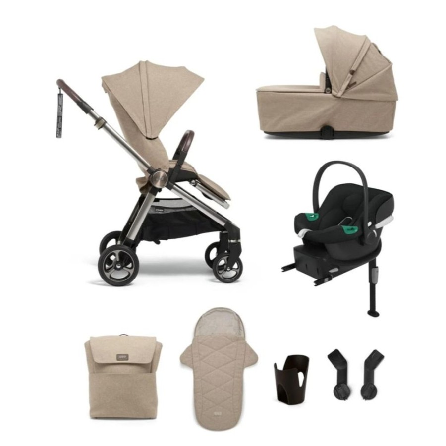 Prams & Pushchairs Millie & Ralph | Mamas & Papas Strada 8 Pc Complete Travel Bundle With Cybex Aton B2 Ca