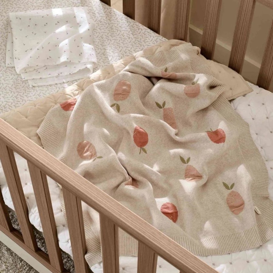 Nursery & Home Millie & Ralph Blankets | Mamas & Papas Welcome To The World Seedling Knitted Blanket - Fruit