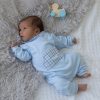 Clothing Sarah Louise Sleepsuits | Blue White Check Pocket All In One