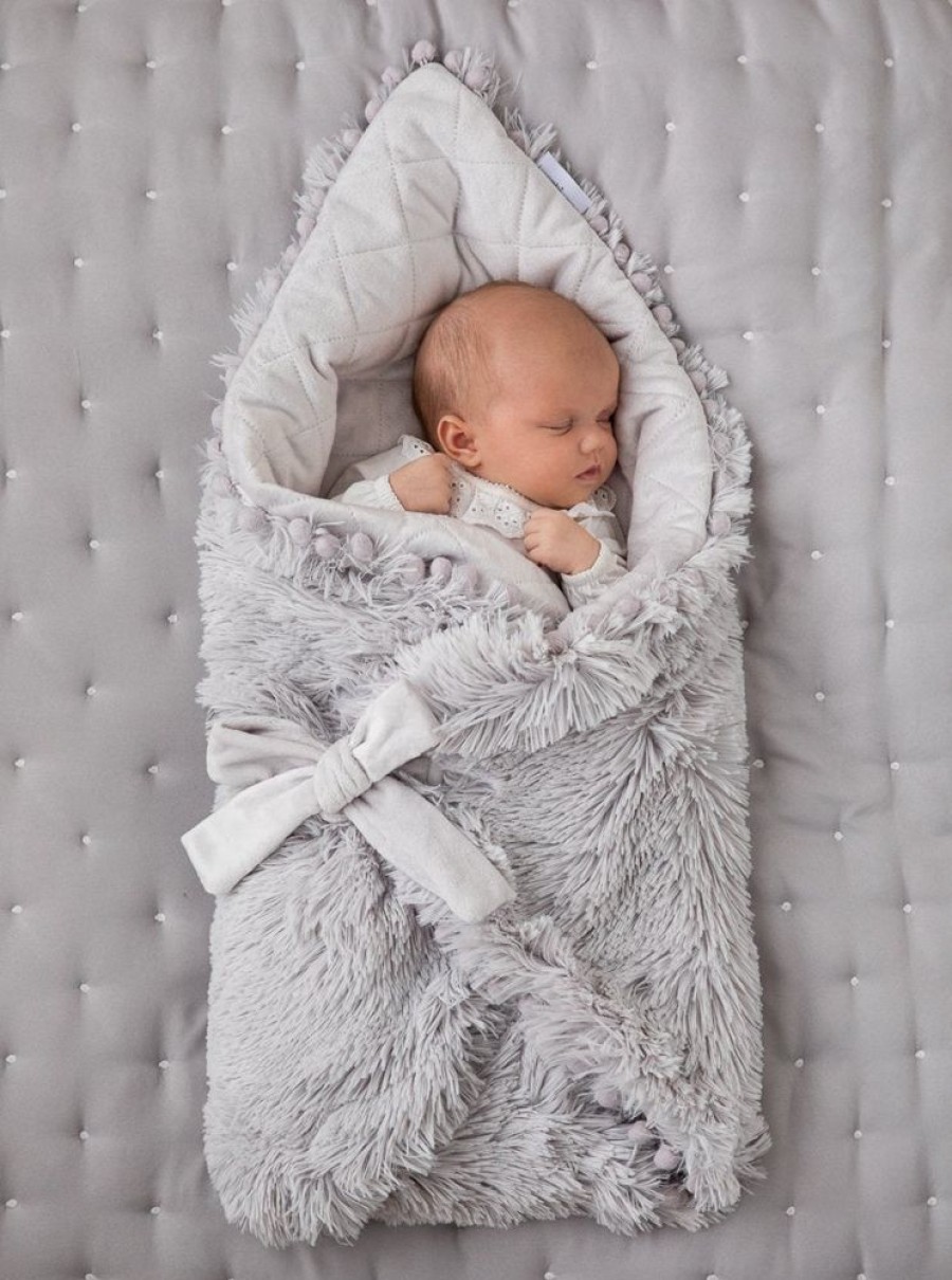 Nursery & Home Bizzi Growin Blankets | Luxuriously Soft Koochiwrap Blanket - Grey | Millie & Ralph