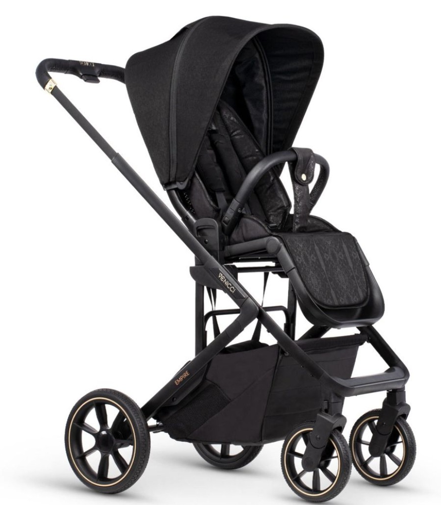 Prams & Pushchairs Venicci | Venicci Empire Deluxe City Travel System - Ultra Black