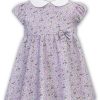 Clothing Sarah Louise Dresses | Lilac Ditsy Floral Cap Sleeve Dress