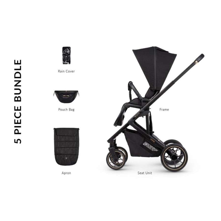 Prams & Pushchairs Venicci | Venicci Empire Pushchair With Accessory Pack - Ultra Black