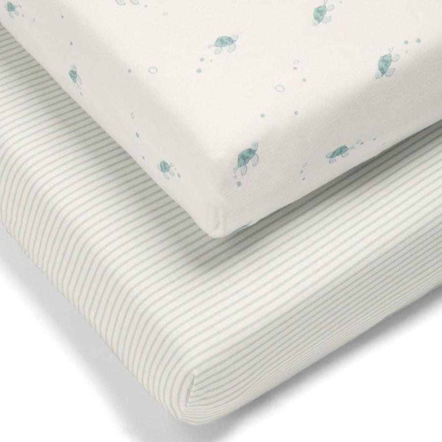 Nursery & Home Millie & Ralph Bedding & Sleepwear | Mamas & Papas Turtle Cotbed Fitted Sheets - 2 Pack